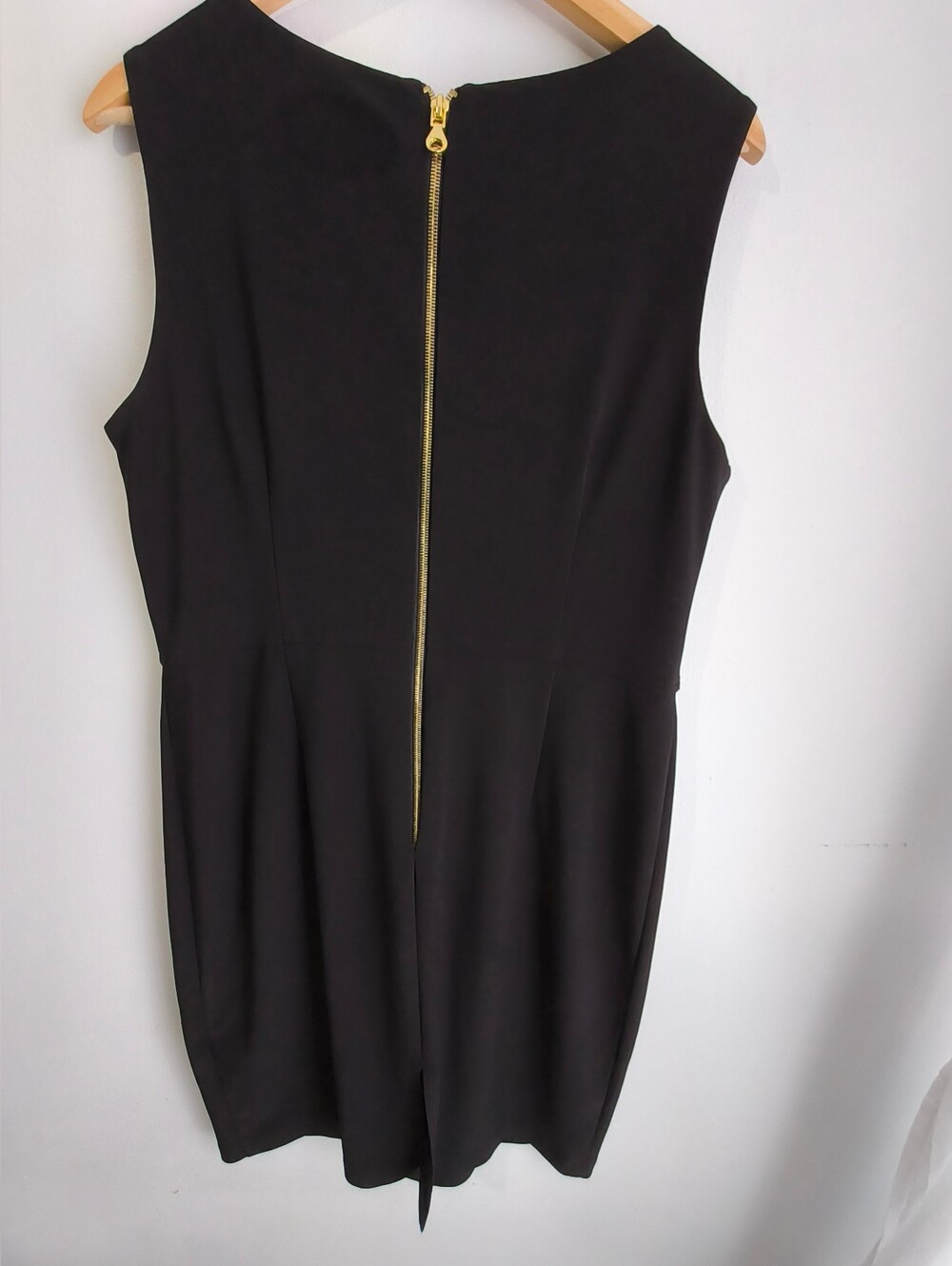 Joseph Ribkoff Black Mini Dress with Gold Ring Accents - Picture 3 of 8